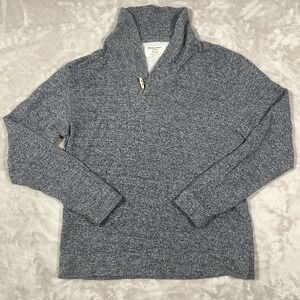 Marine Layer Sweater Men L Grey Clayton Pullover Knit Henley Textured Made In US